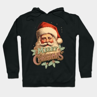 Vintage Santa Claus Merry Christmas Noel Hoodie